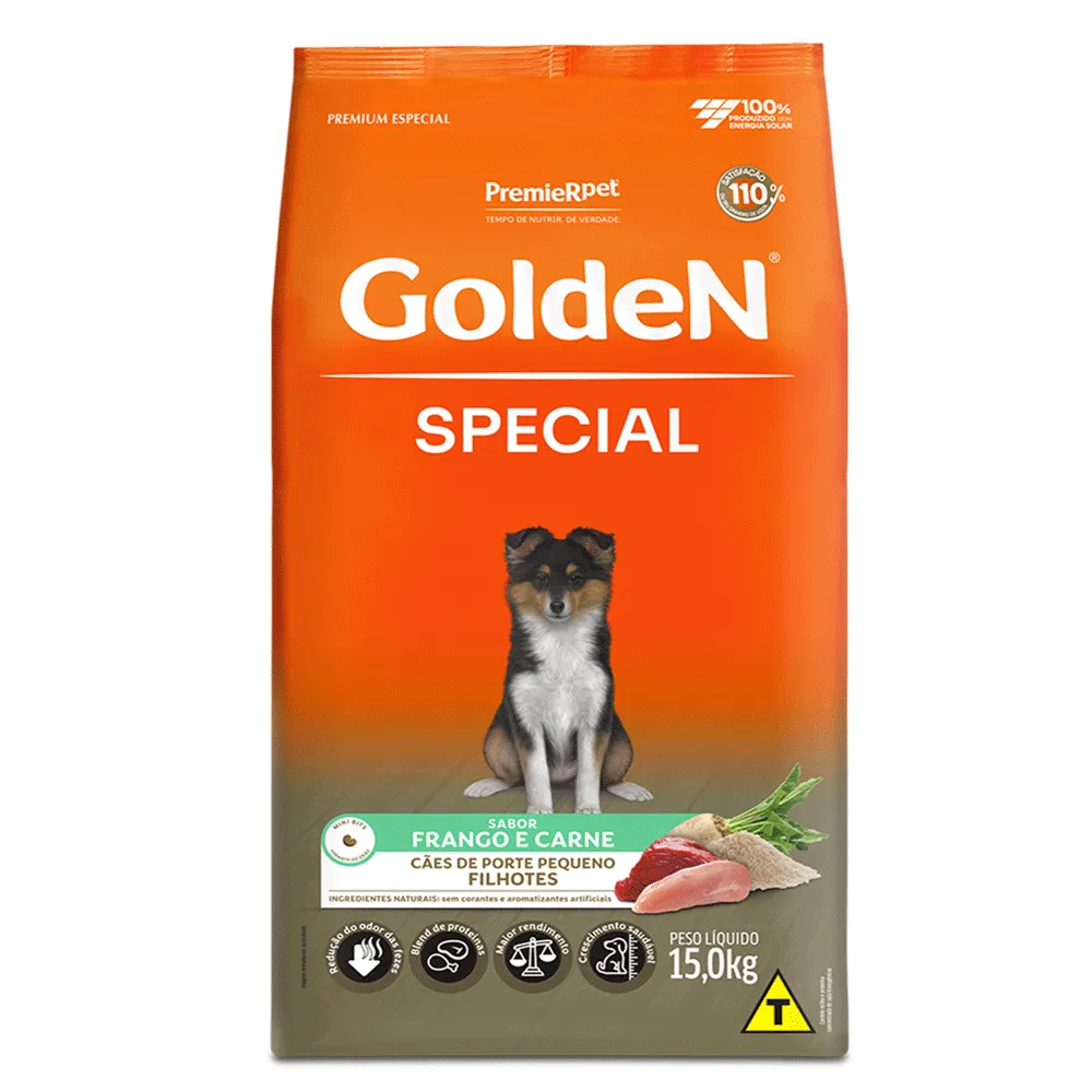 Ração Golden Special Cães Filhotes Porte Pequeno Frango e Carne — foto 4