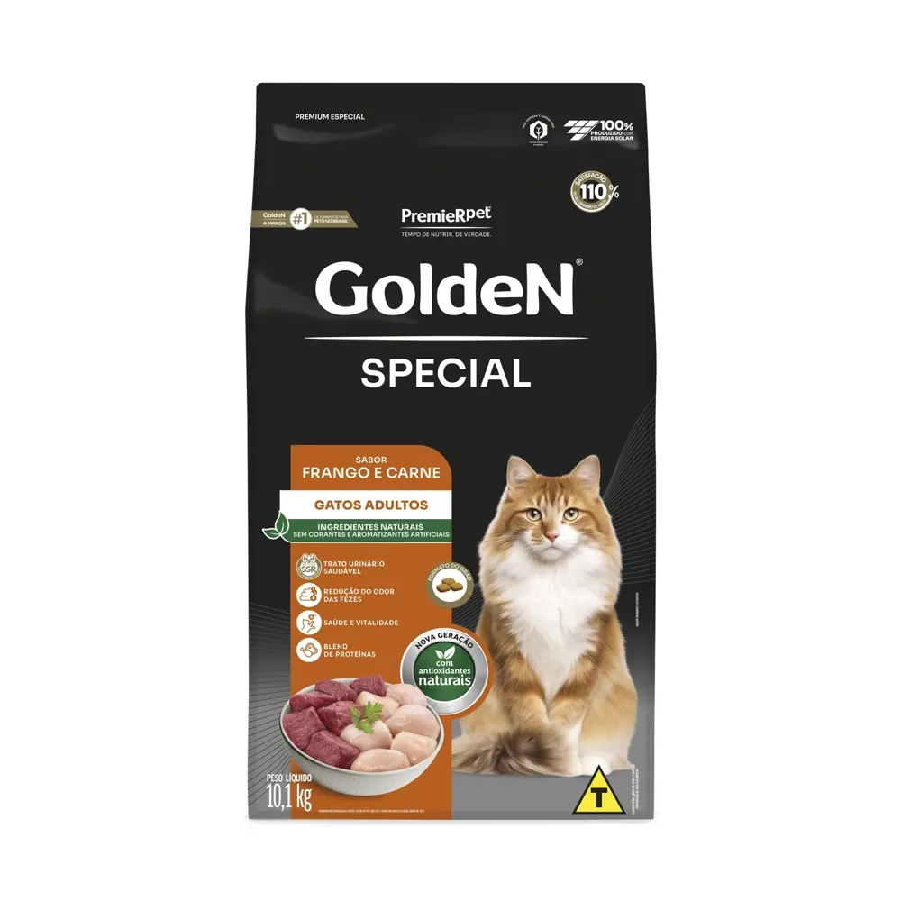 Ração Golden Special Gatos Adultos Frango e Carne