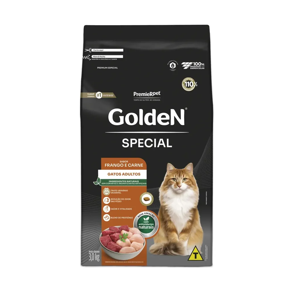 Ração Golden Special Gatos Adultos Frango e Carne — foto 3