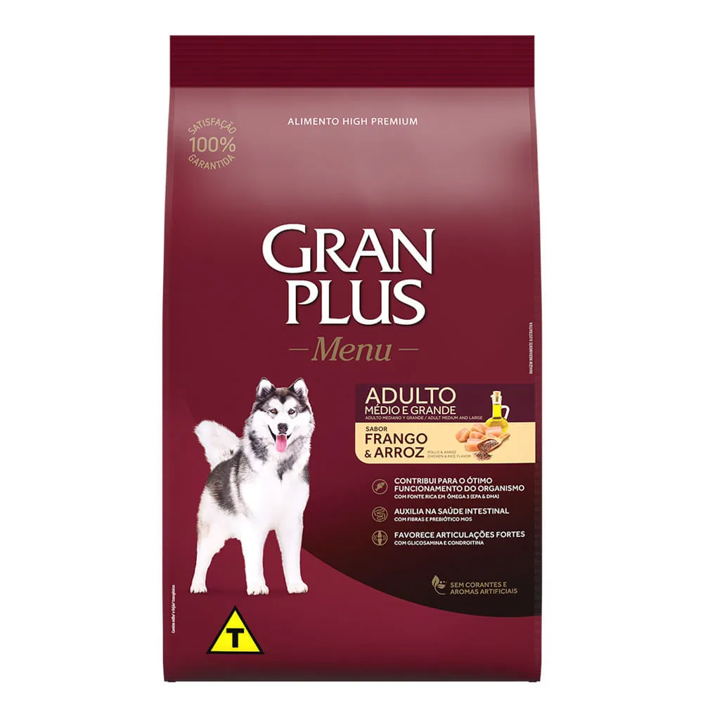 Ração GranPlus Menu Cães Adultos Frango e Arroz — foto 5