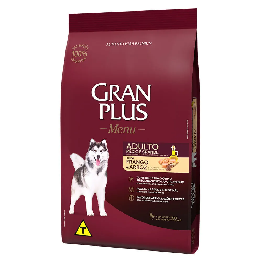 Ração GranPlus Menu Cães Adultos Frango e Arroz — foto 6
