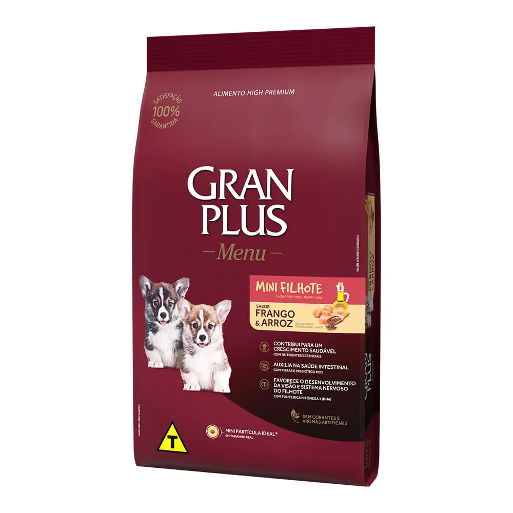 Ração GranPlus Menu Cães Filhotes Mini Frango e Arroz — foto 2