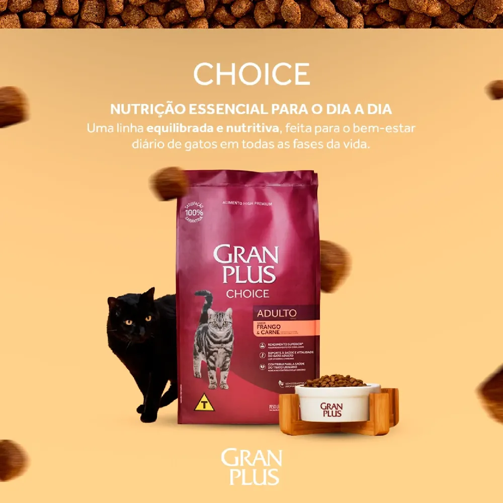 Ração GranPlus Choice Gatos Adultos Frango e Carne — foto 6
