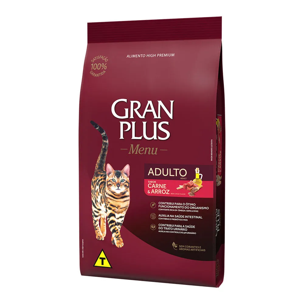 Ração GranPlus Gatos Adultos Carne e Arroz — foto 2