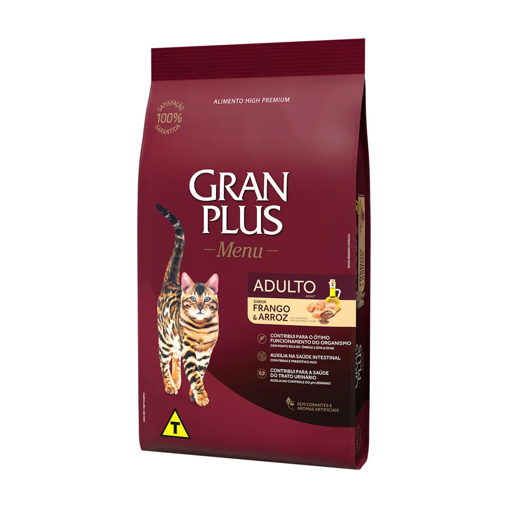 Ração GranPlus Menu Gatos Adultos Frango e Arroz — foto 2