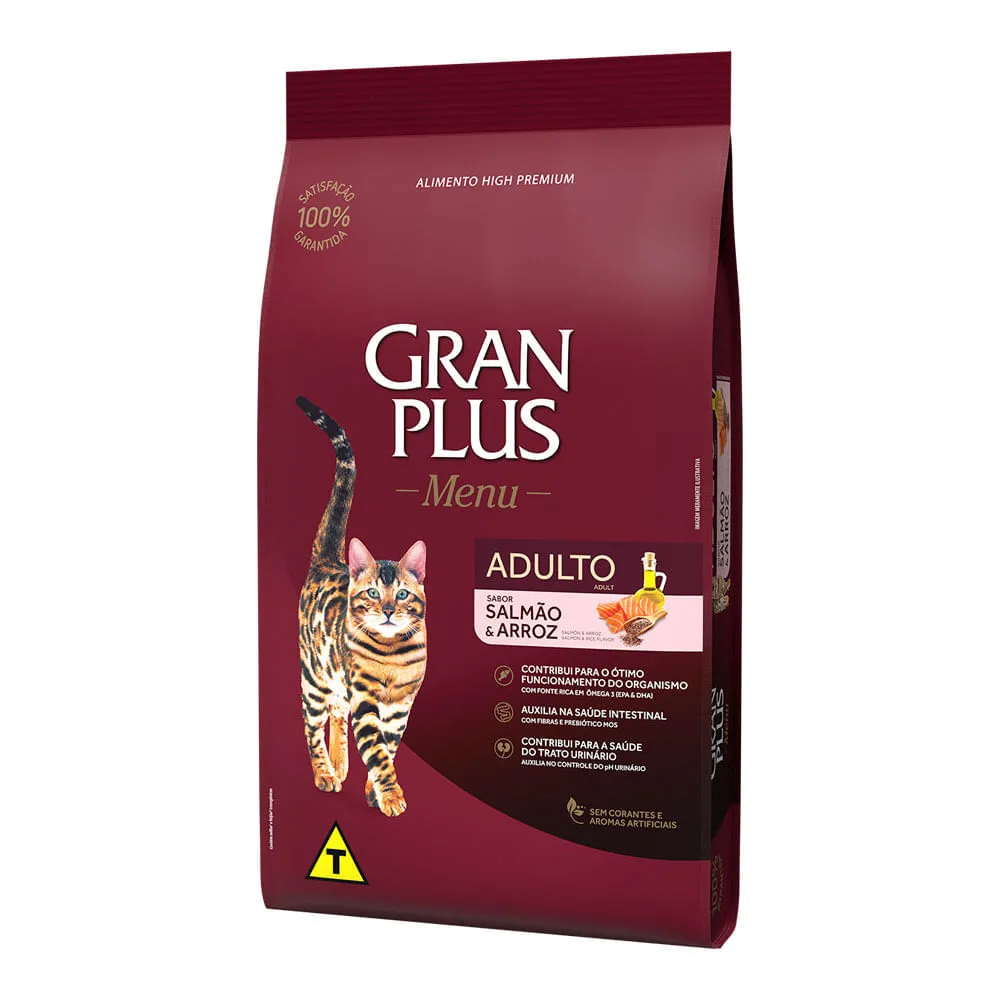 Ração GranPlus Menu Gatos Adultos Salmão e Arroz — foto 2