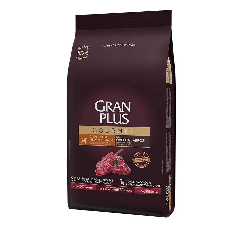 Ração GranPlus Gourmet Cães Filhotes Médio e Grande Ovelha e Arroz — foto 2