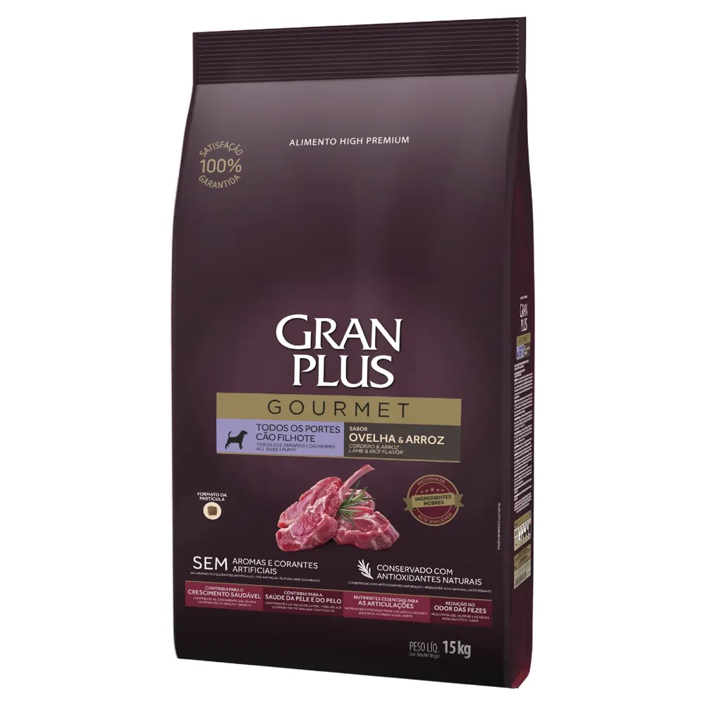 Ração GranPlus Gourmet Cães Filhotes Todos os Portes Ovelha e Arroz — foto 2