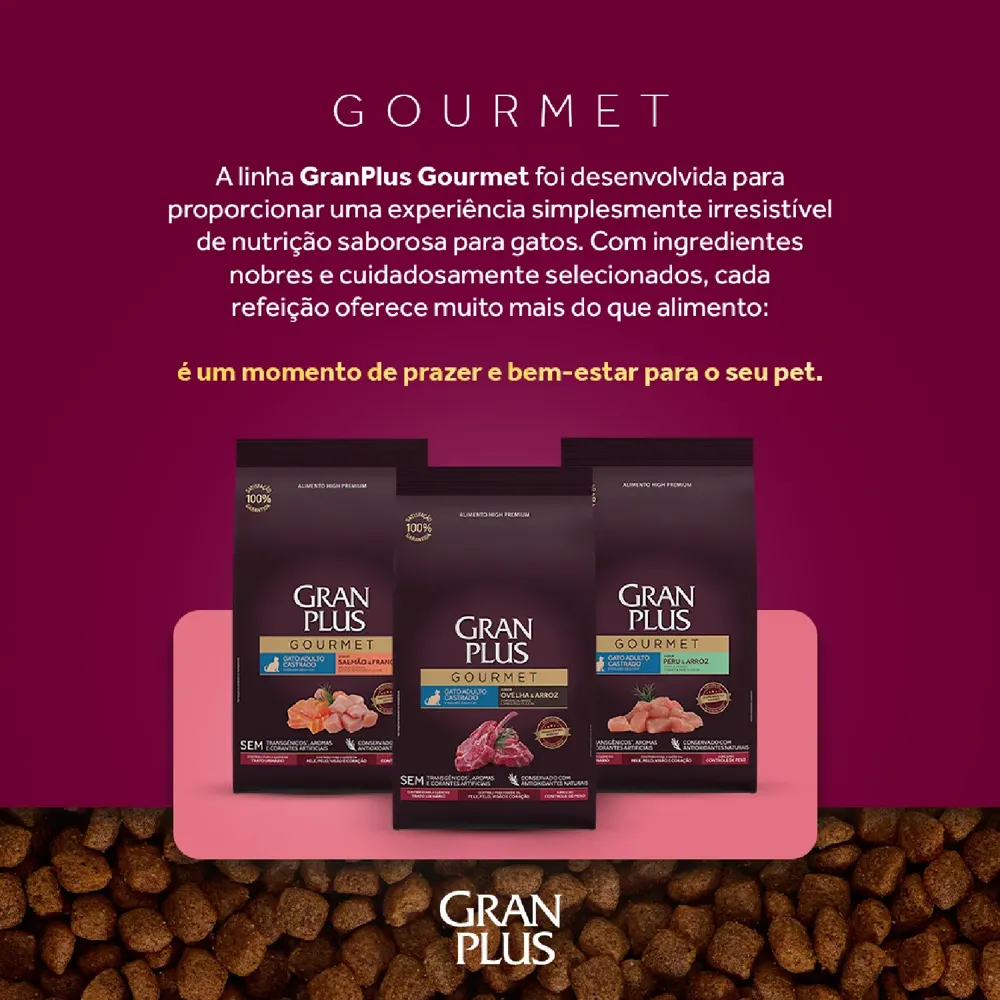 Ração GranPlus Gourmet Gatos Filhotes Salmão e Frango — foto 5