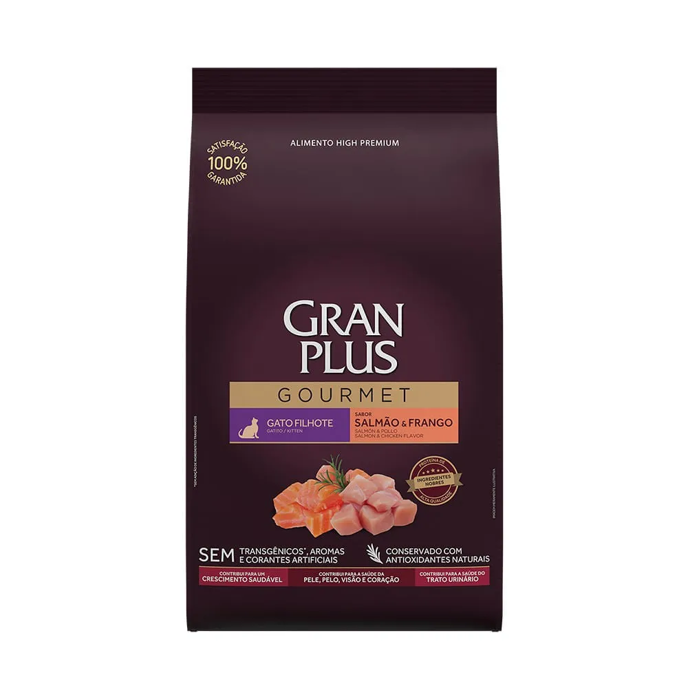 Ração GranPlus Gourmet Gatos Filhotes Salmão e Frango — foto 6