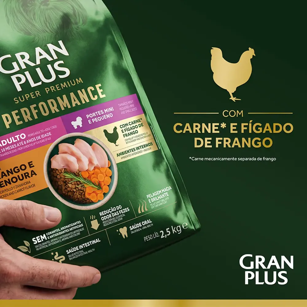 Ração GranPlus Performance Cães Sênior Frango e Peru — foto 6