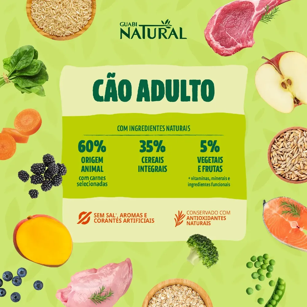 Ração Guabi Natural Cães Adultos Sensitive Raças Mini, Pequeno e Médio Salmão e Aveia — foto 4