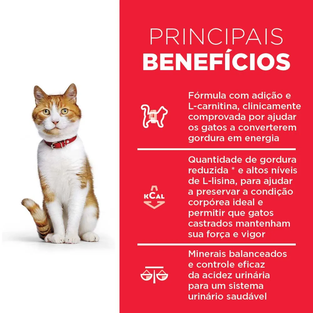 Ração Hill's Gatos Adultos Castrados Salmão — foto 3