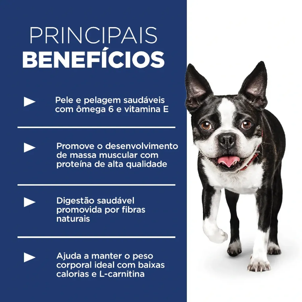Ração Hill's Science Diet Light com Baixas Calorias Pedaços Pequenos Cães Adultos Sabor Frango — foto 3