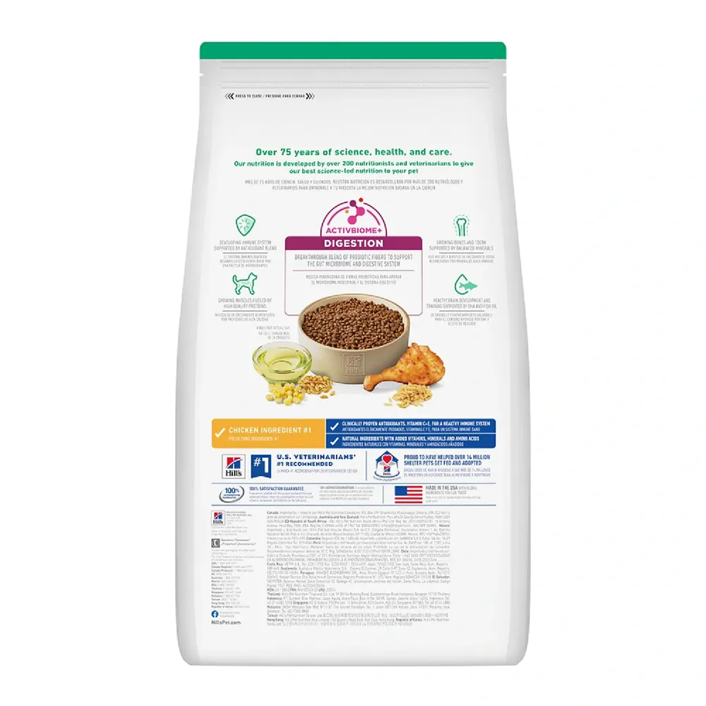 Ração Hill's Science Diet Pedaços Pequenos Cães Filhotes Sabor Frango — foto 2