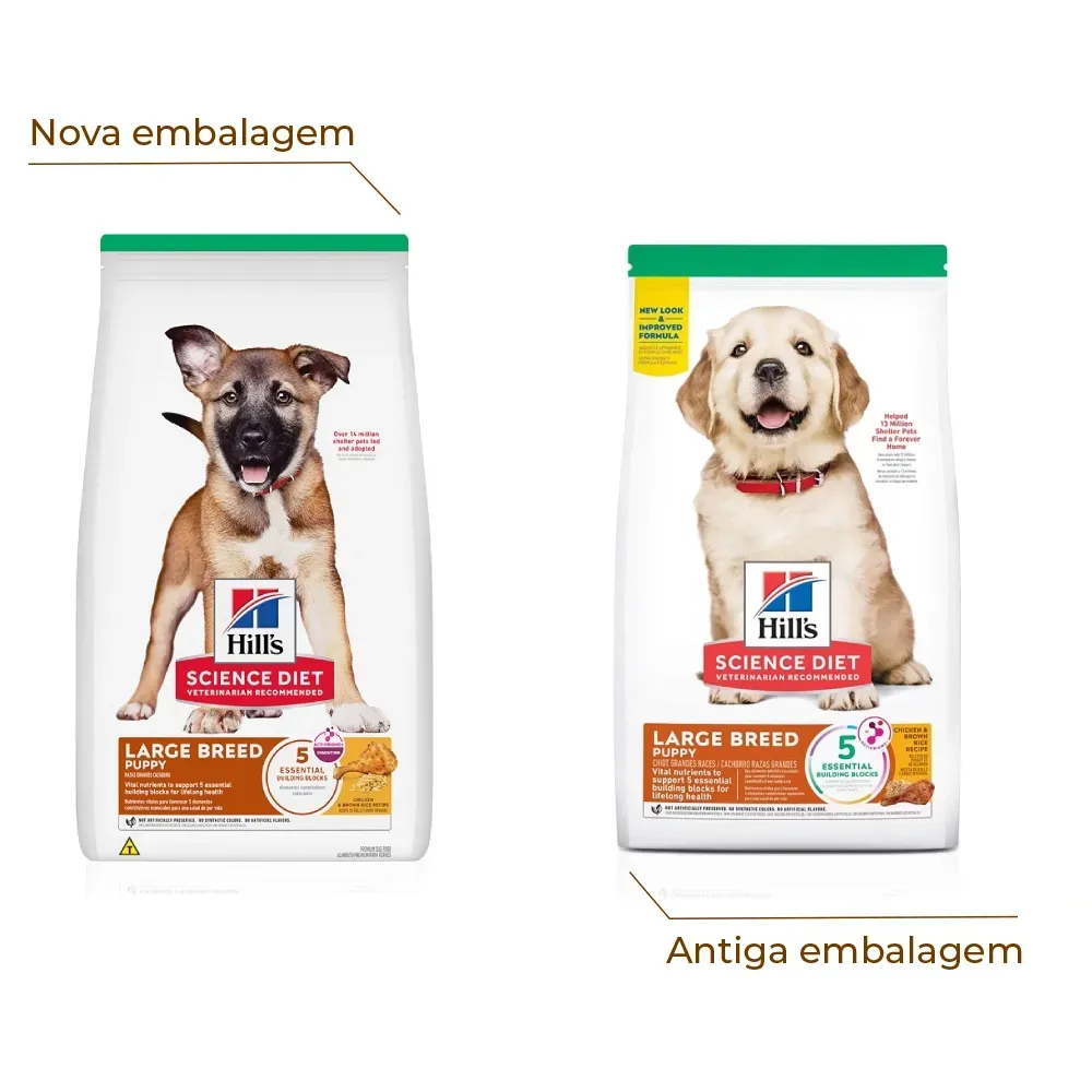 Ração Hill's Science Diet Cães Filhotes Raças Grandes Sabor Frango — foto 2
