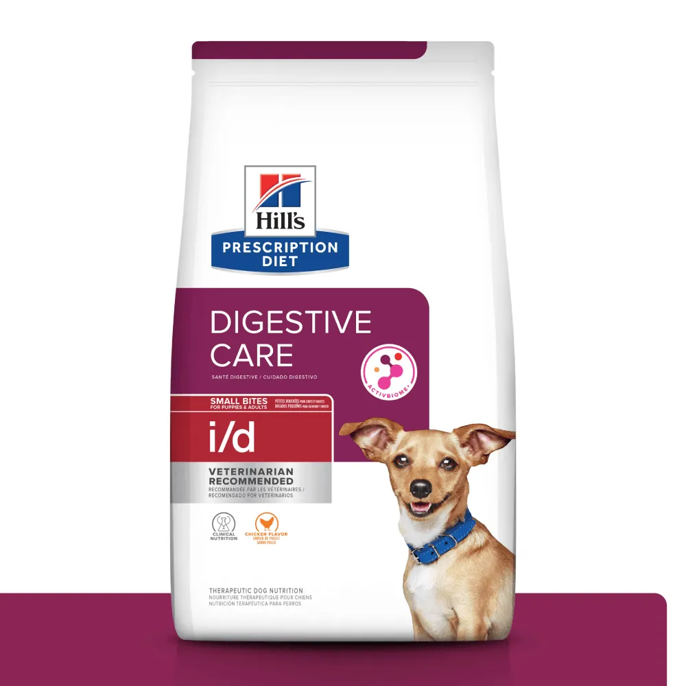 Ração Hill's Prescription Diet I/D Cães Adultos Cuidado Gastrointestinal Pedaços Pequenos