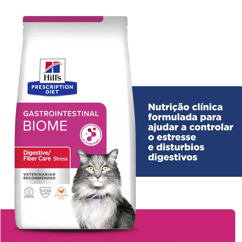 Ração Hill's Prescription Diet GI Biome Stress para Gatos Adultos Gastrointestinal — foto 2