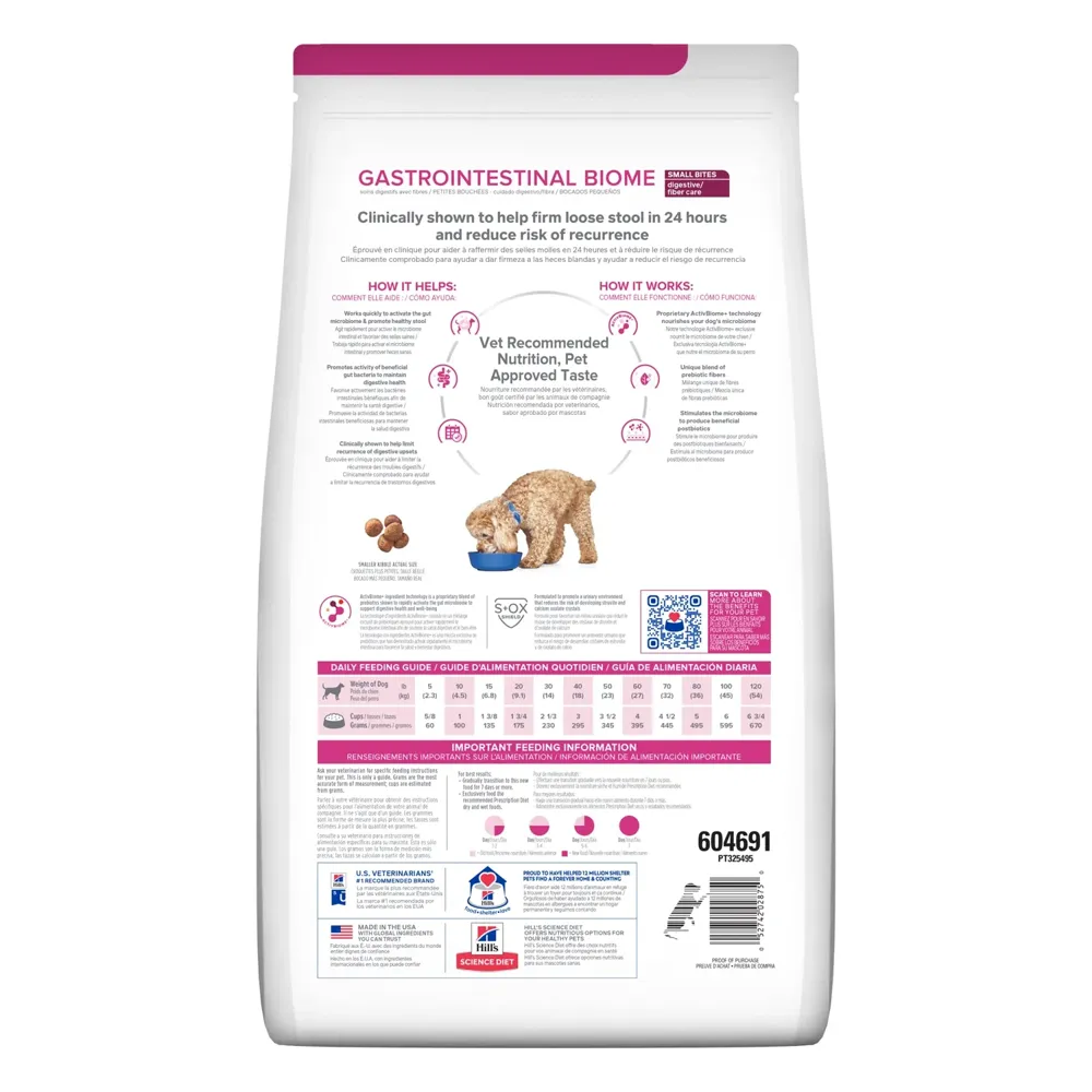 Ração Hill's Prescription Diet GI Biome Pedaços Pequenos para Cães Adultos — foto 2