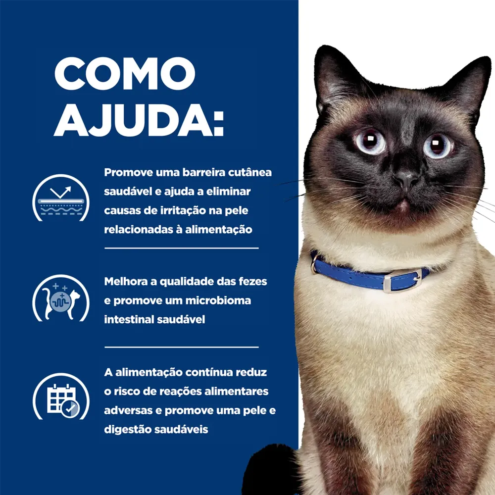 Ração Hill's Prescription Diet Z/D Gatos Adultos Alergias Alimentares e da Pele — foto 4