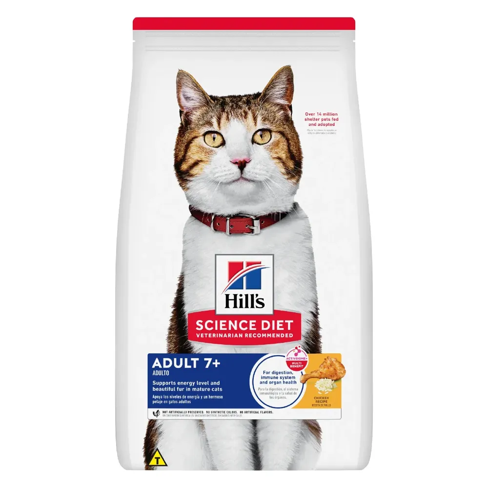 Ração Hill's Science Diet Adulto 7+ para Gatos Idosos Sabor Frango