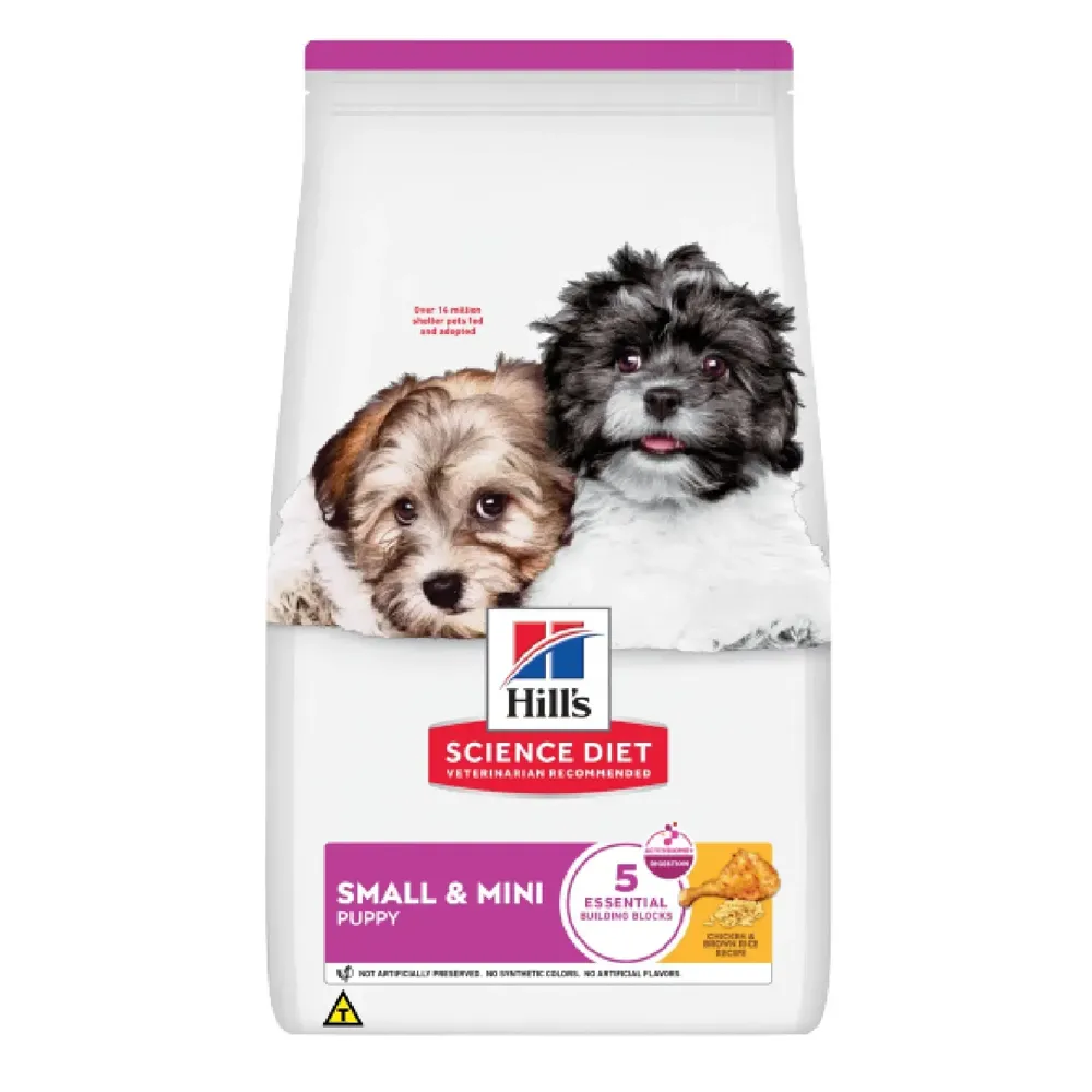 Ração Hill's Science Diet Cães Filhotes Pequenos e Mini Sabor Frango