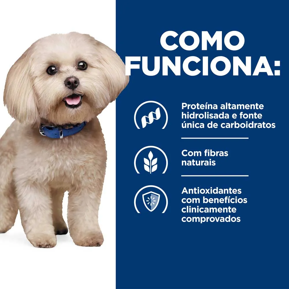Ração Hill's Prescription Diet Z/D Cães Adultos Pedaços Pequenos Alergias Alimentares e da Pele — foto 4