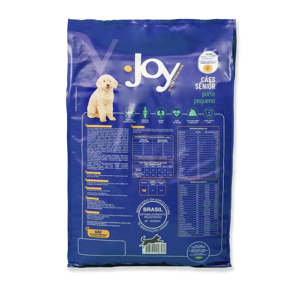Ração Joy High Premium Cães Sênior Raças Pequenas Frango e Carne — foto 4