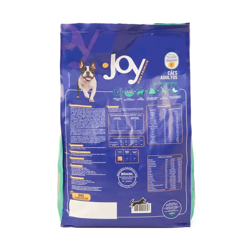 Ração Joy High Premium Cães Adultos Raças Pequenas Frango e Carne — foto 6