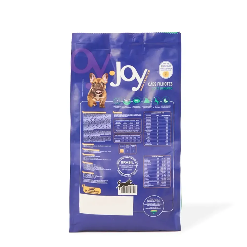 Ração Joy High Premium Cães Filhotes Raças Pequenas Frango e Carne — foto 6