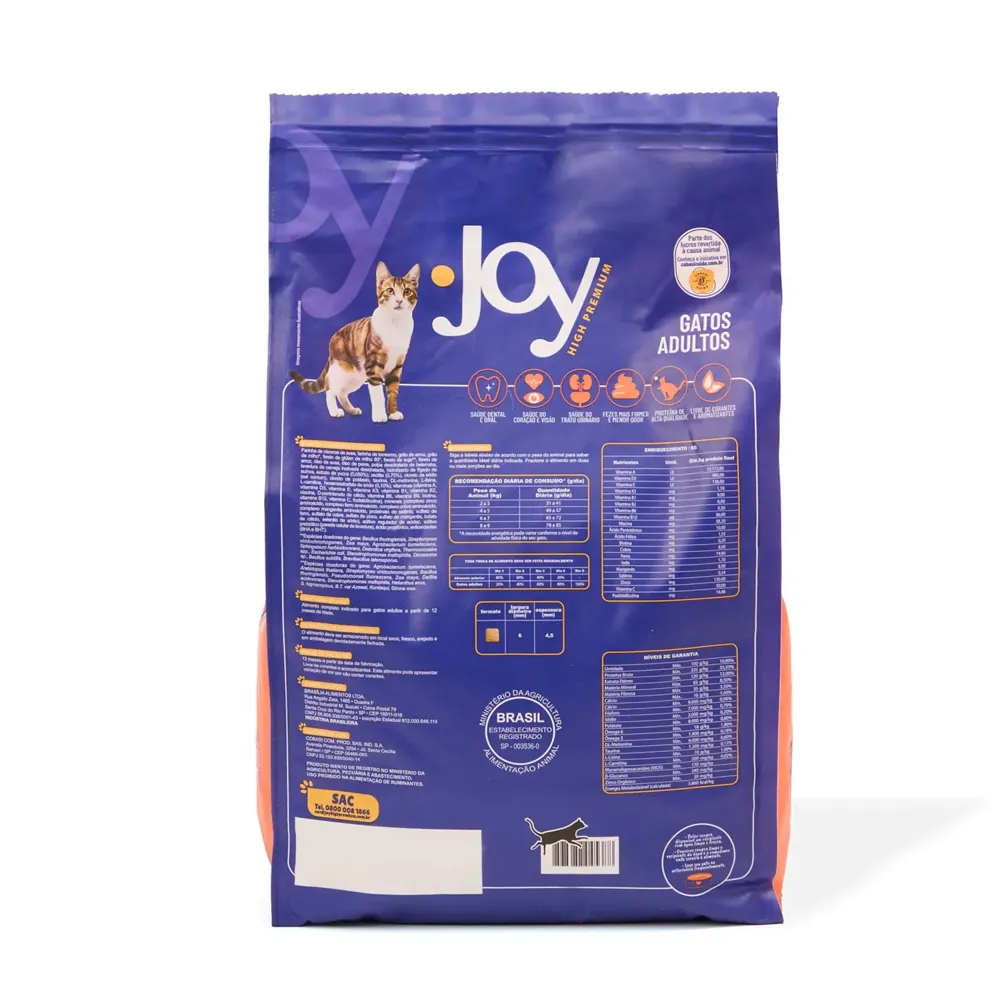Ração Joy High Premium para Gatos Adultos Frango — foto 6