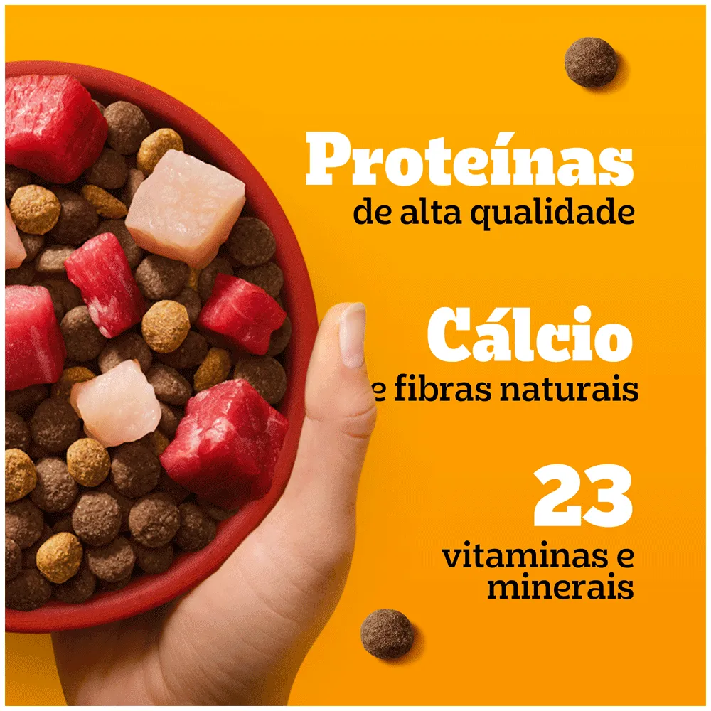 Ração Pedigree Cães Filhotes Raças Médias e Grandes Carne Frango e Cereais — foto 4