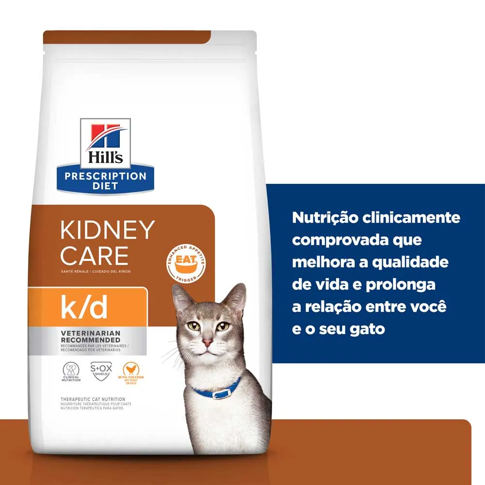 Ração Hill's Prescription Diet K/D Gatos Adultos Cuidado Renal — foto 3