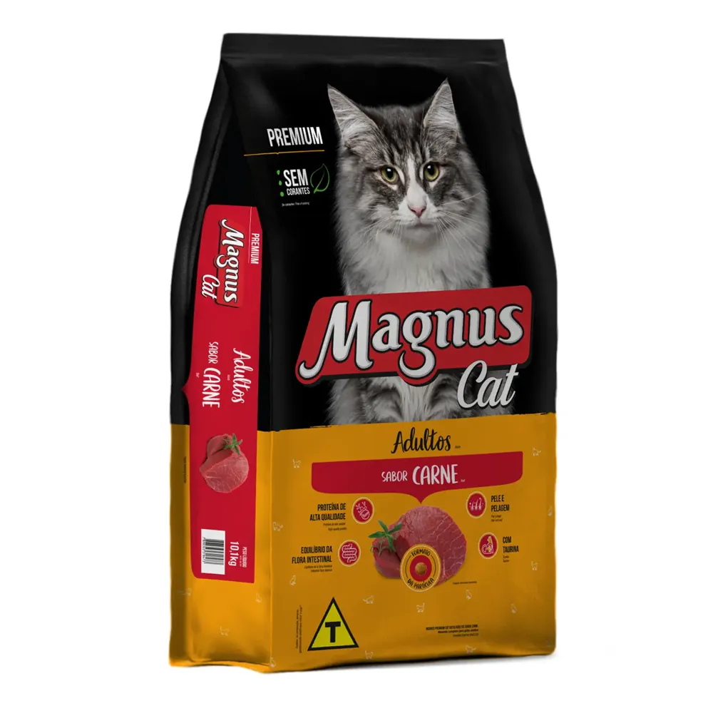 Ração Magnus Cat para Gatos Adultos Carne — foto 2
