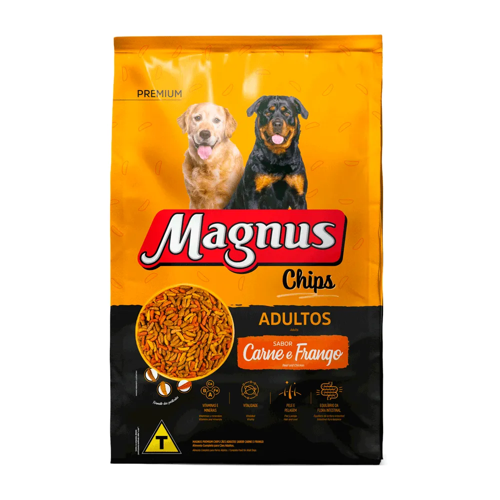 Ração Magnus Chips Cães Adultos Carne e Frango — foto 2