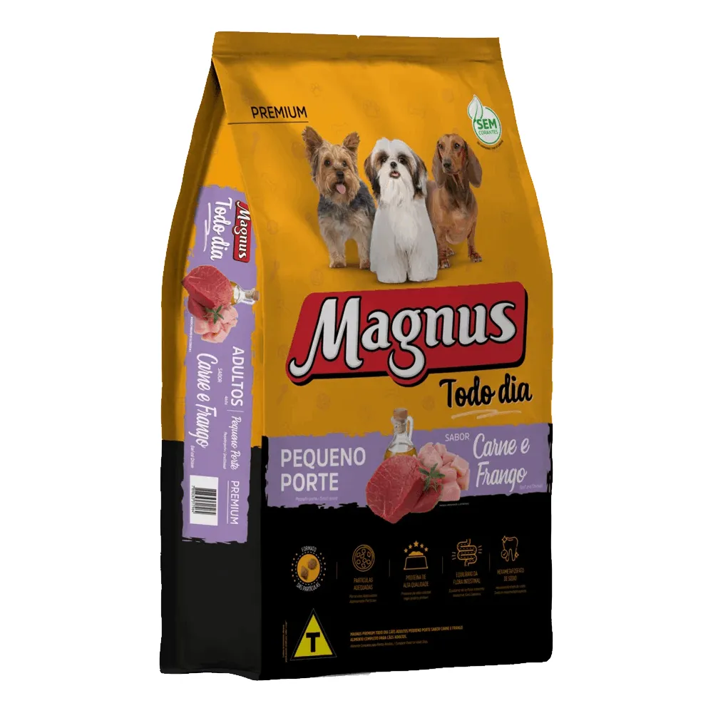Ração Magnus Todo Dia Cães de Pequeno Porte Carne e Frango — foto 3