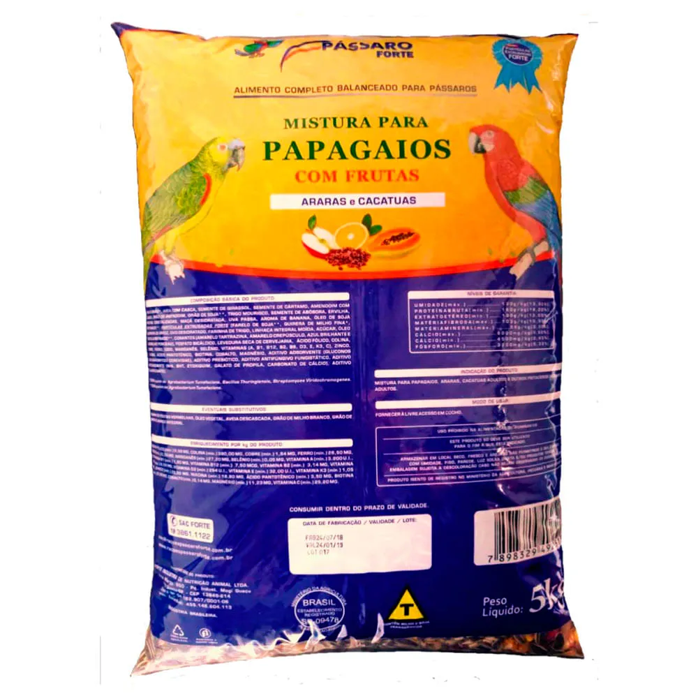 Ração Mistura com Frutas Pássaro Forte — foto 2