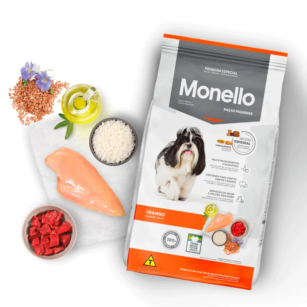 Ração Monello Cães Adultos Raças Pequenas Frango — foto 2