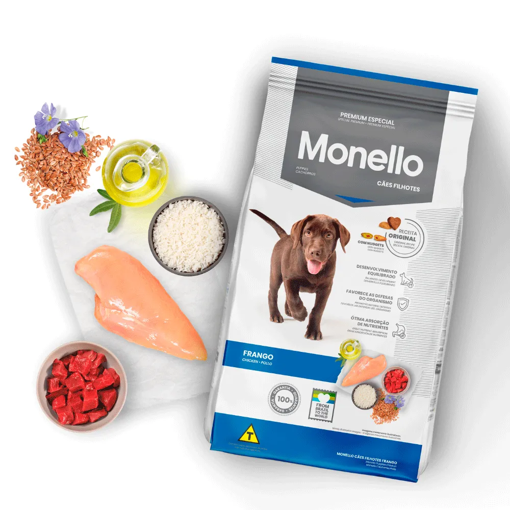 Ração Monello Cães Filhotes Frango — foto 2