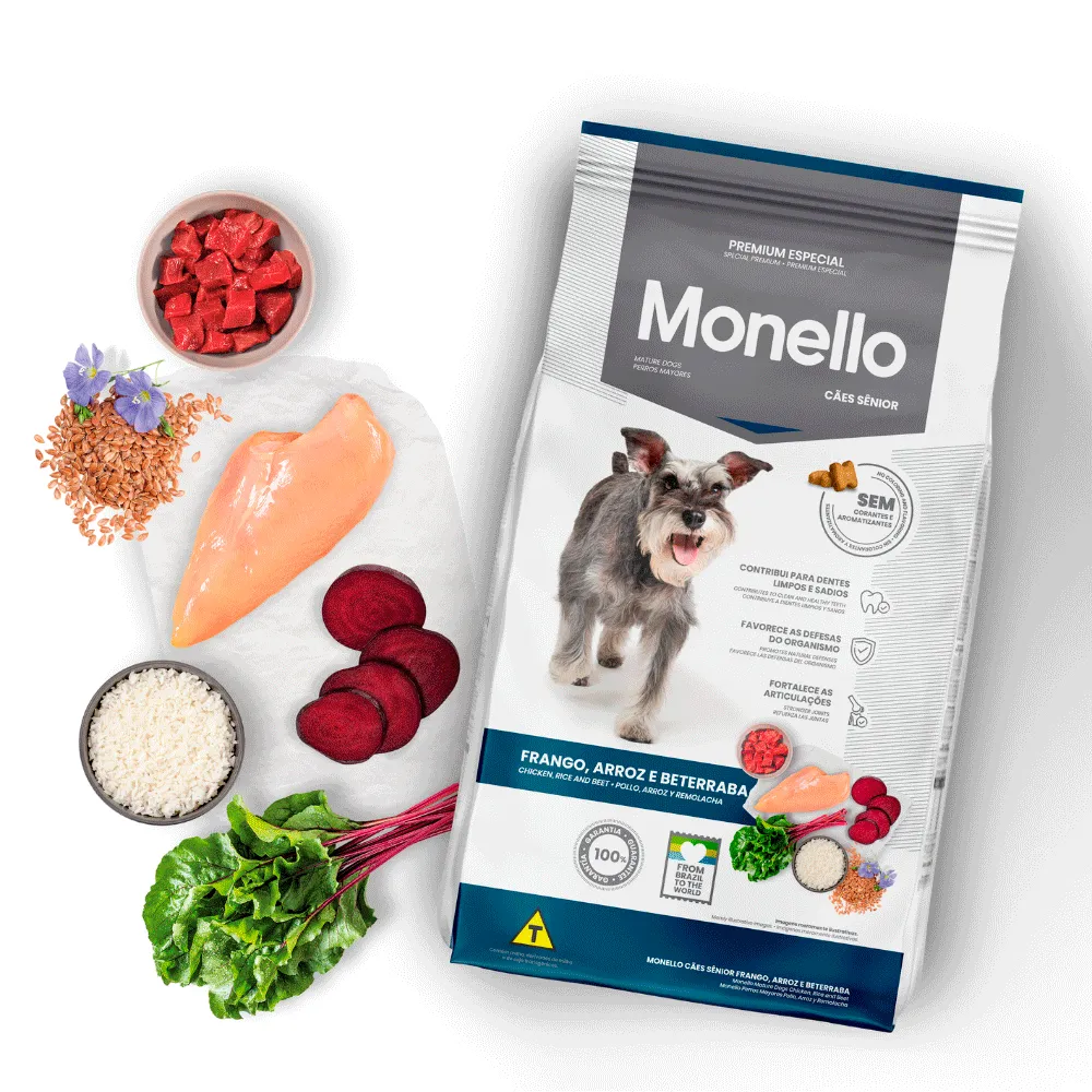 Ração Monello Cães Senior Frango, Arroz e Beterraba — foto 2
