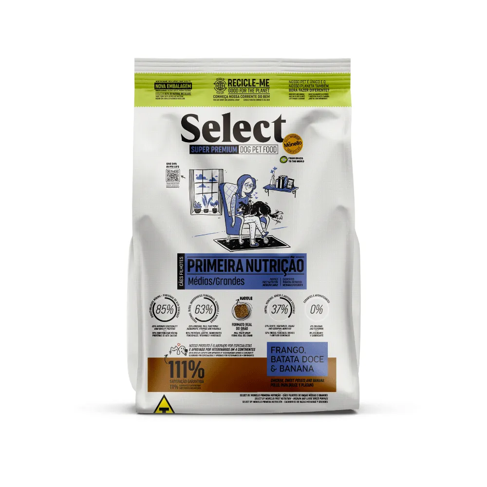 Ração Monello Select Cães Filhotes Raças Médias e Grandes Primeira Nutrição — foto 2