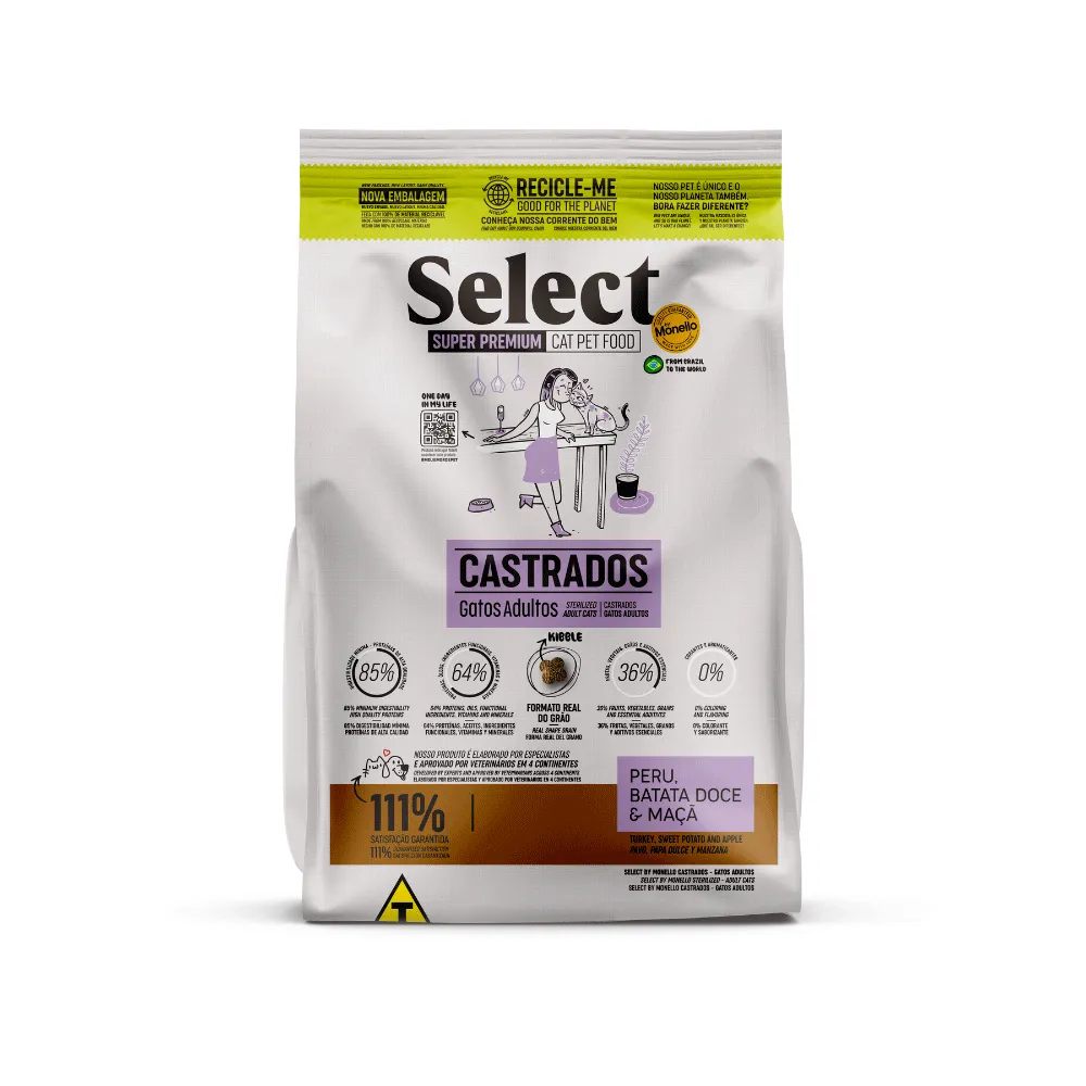 Ração Monello Select Gatos Adultos Castrados — foto 2