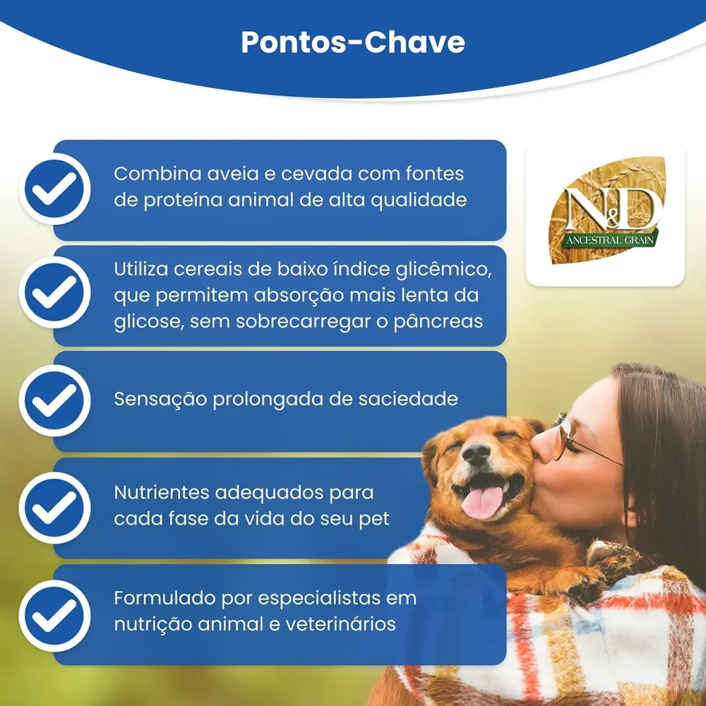 Ração N&D Ancestral Grain Cães Sênior Medium e Maxi Frango — foto 6