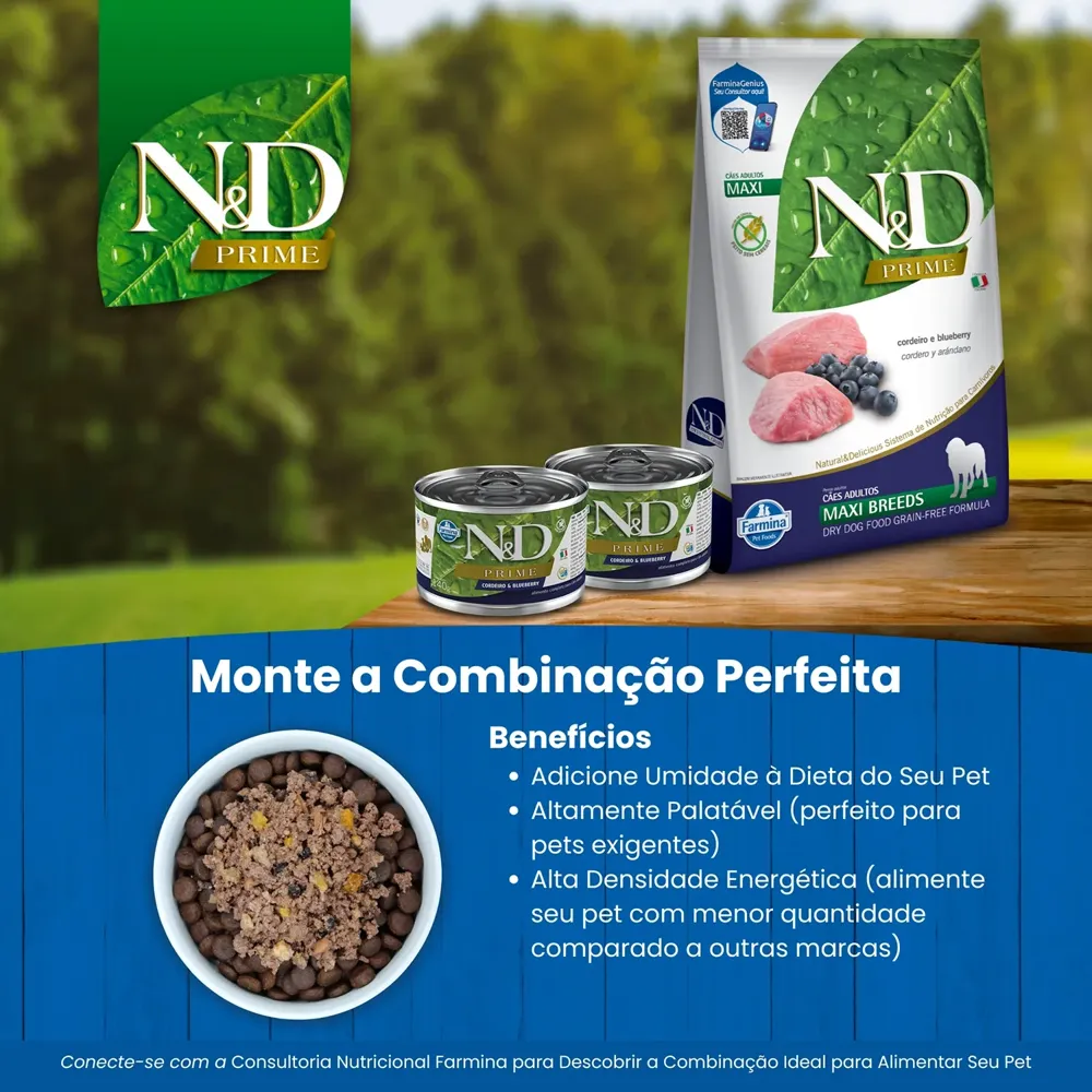 Ração N&D Prime Cães Adultos Maxi Cordeiro — foto 4