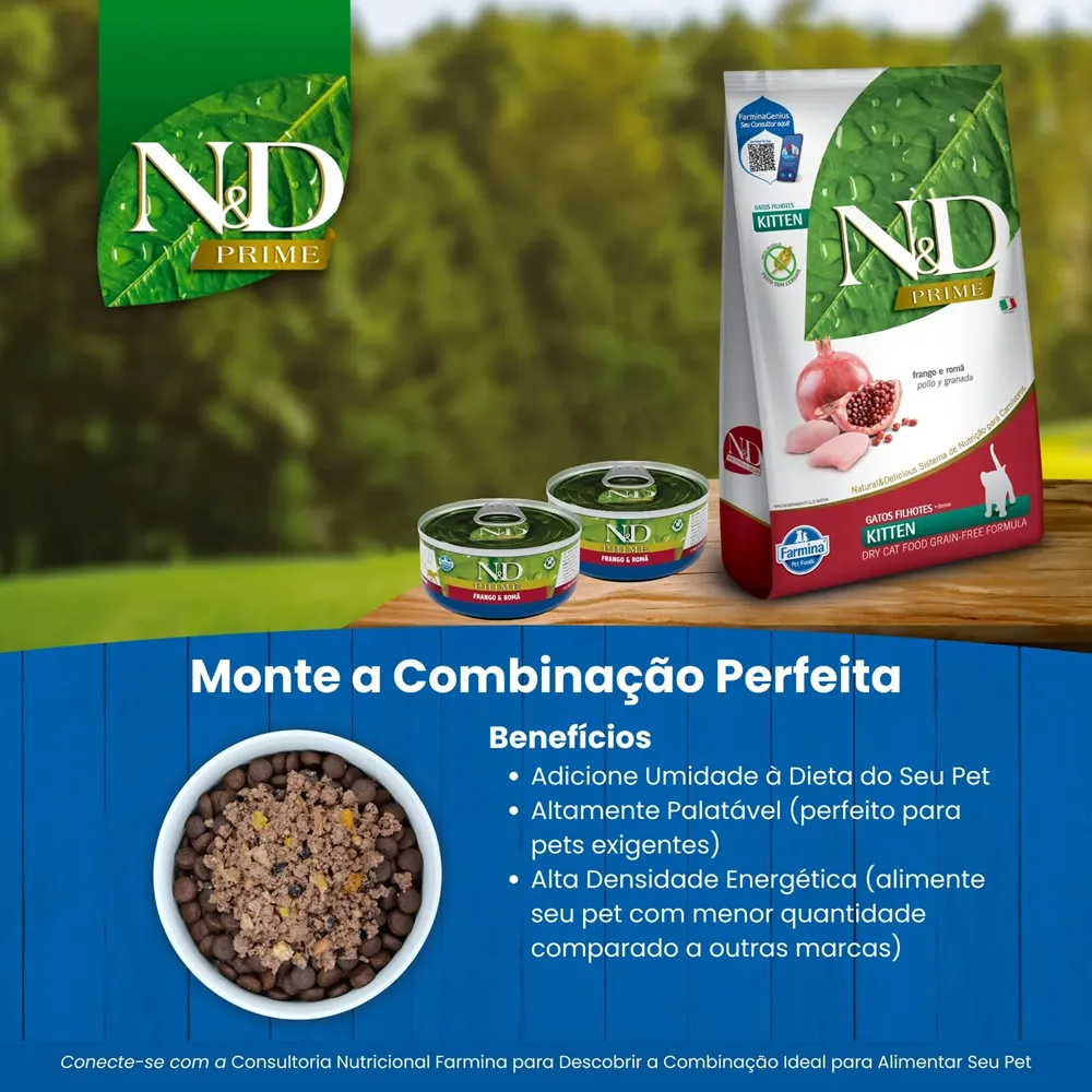 Ração N&D Prime Gatos Filhotes Frango e Romã — foto 5
