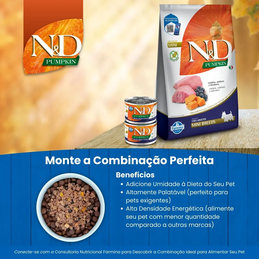 Ração N&D Pumpkin Cães Adultos Raças Pequenas Cordeiro — foto 5