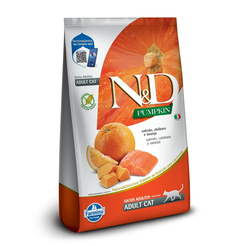 Ração N&D Pumpkin Gatos Adultos Tilápia e Laranja