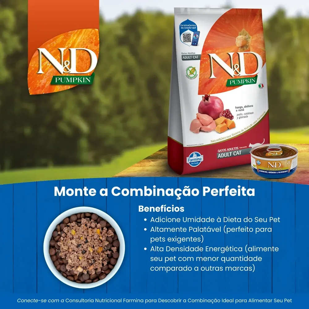 Ração N&D Pumpkin Gatos Adultos Frango e Romã — foto 5