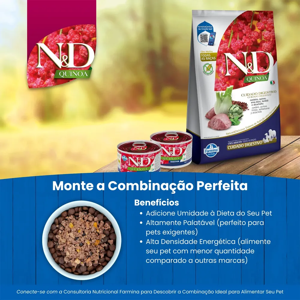 Ração N&D Quinoa Cães Adultos Digestion Cordeiro — foto 5