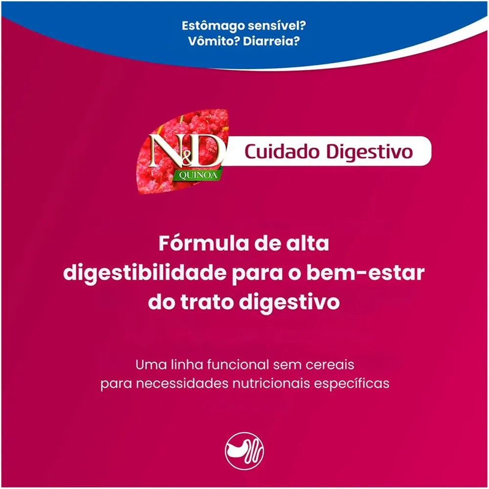 Ração N&D Quinoa Cuidado Digestivo Cães Raças Médias e Grandes Suíno — foto 5